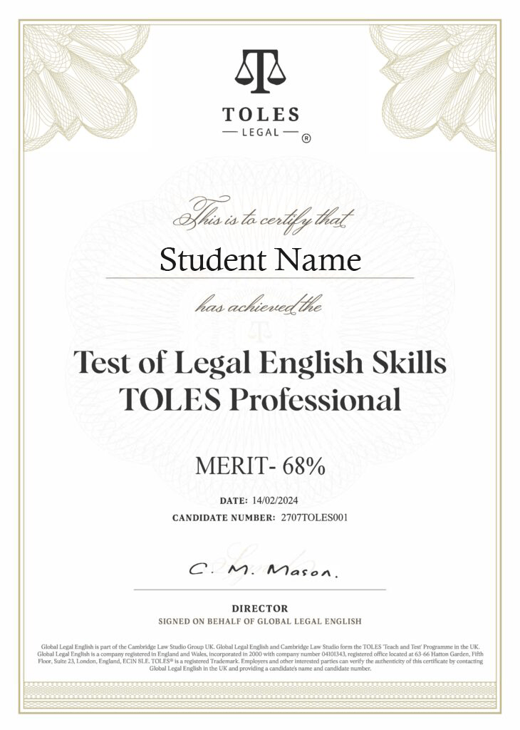 Toles Certification