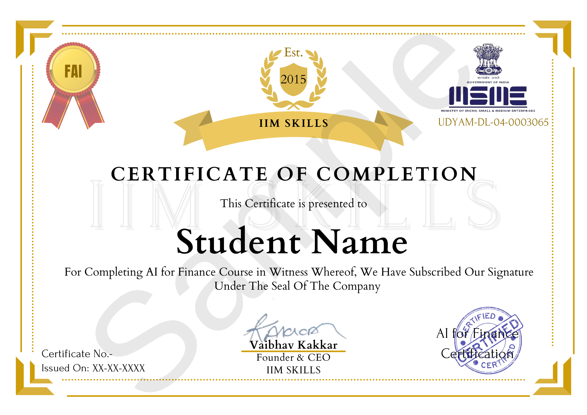 Course Certifications - 1