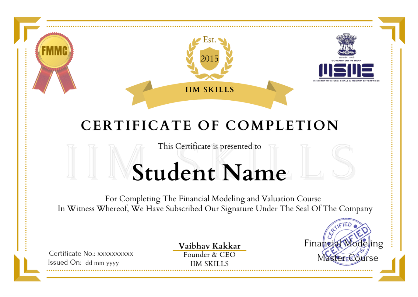 IIM SKILLS Certificate