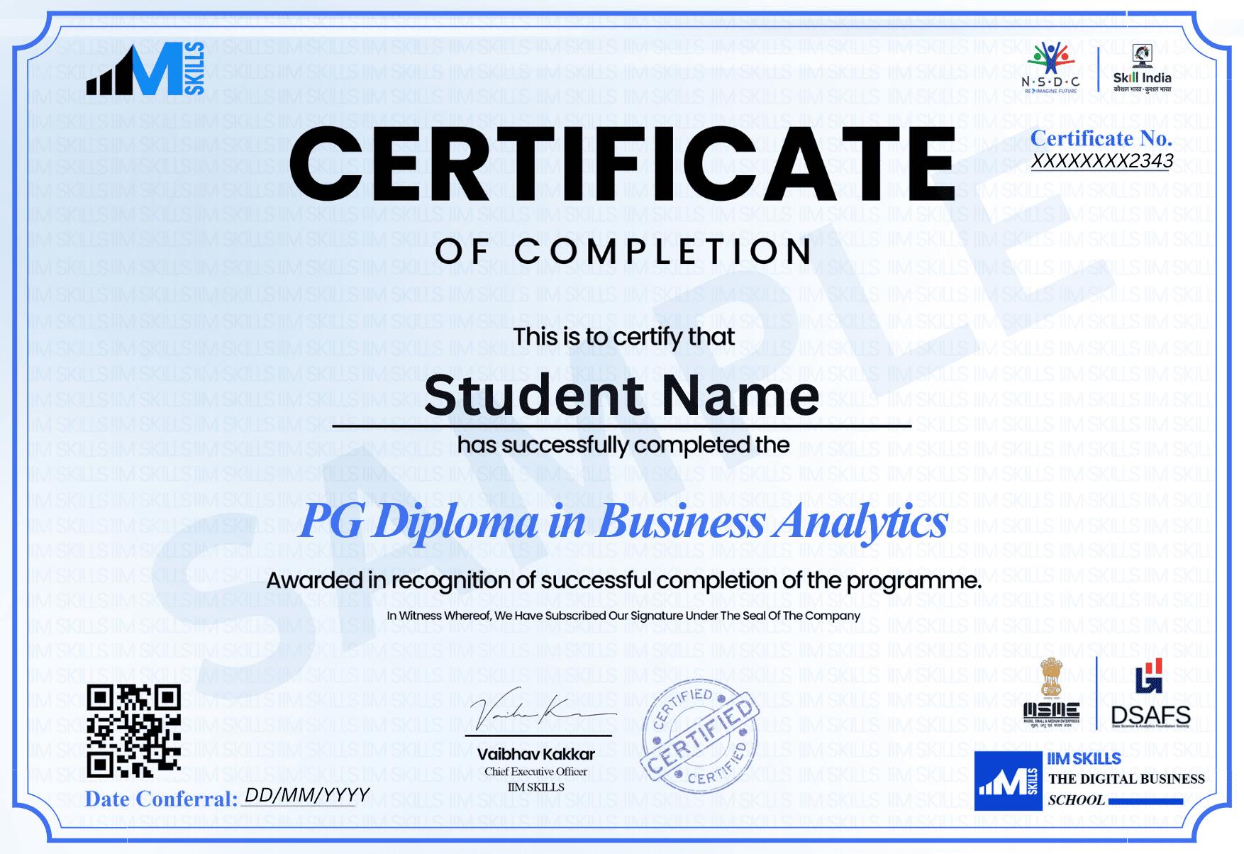 Course Certifications - 1