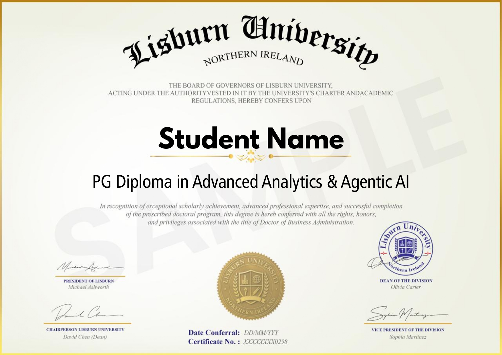Lisburn Certifications - 1