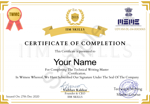 IIM SKILLS Certificate
