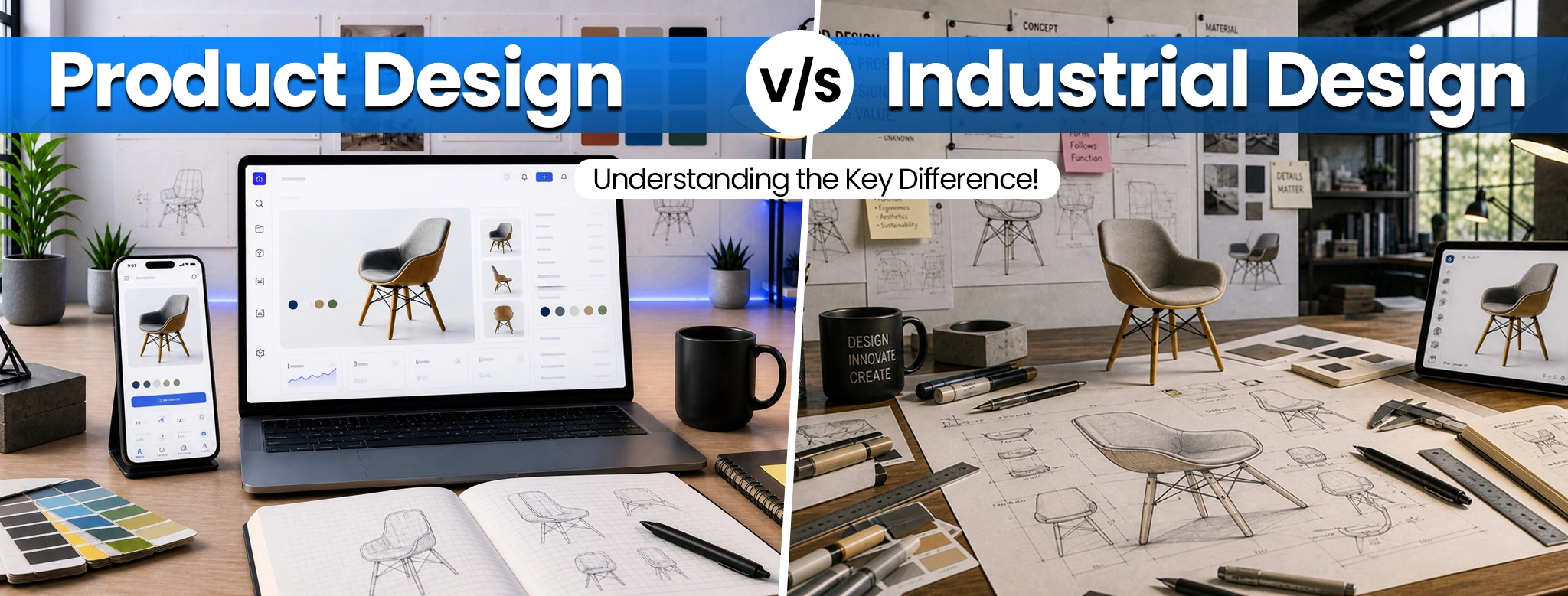 Industrial Design vs Product Design : Key Differences, Skills & Careers