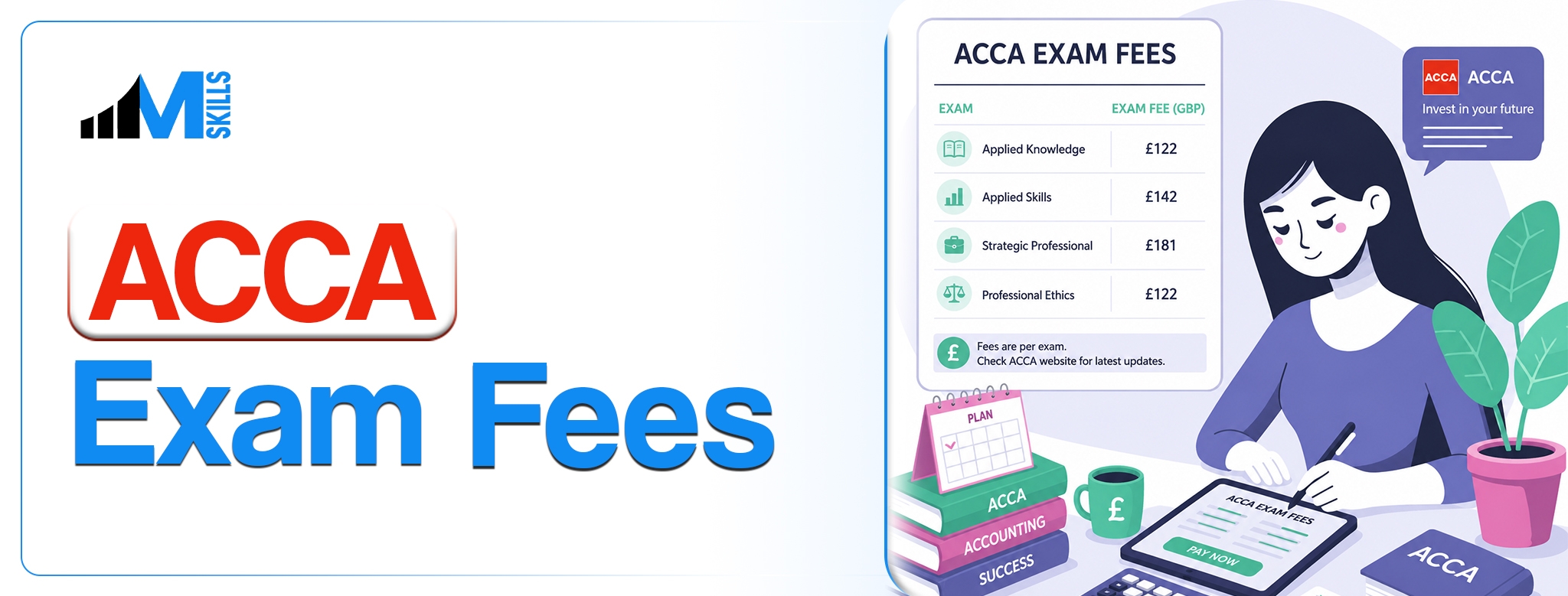 ACCA Exam Fees 2026: Registration Fees, Exam Costs and Professional Level Costs.