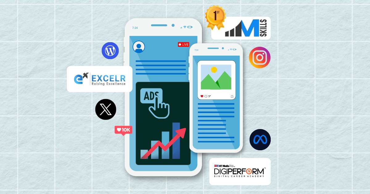 IIM SKILLS, Excel R, Digiperform, ITTCD, Udemy - best digital marketing courses in Moti Nagar
