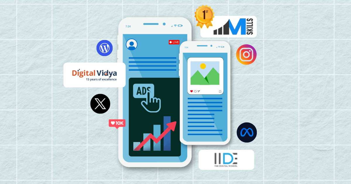 IIM SKILLS, Digital Vidya, IIDE, Intellipaat, Digital Scholar, CIIM, IElevate - best digital marketiang courses in Swasthya Vihar